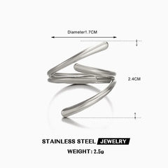 Stainless Steel Flower Gothic Ring