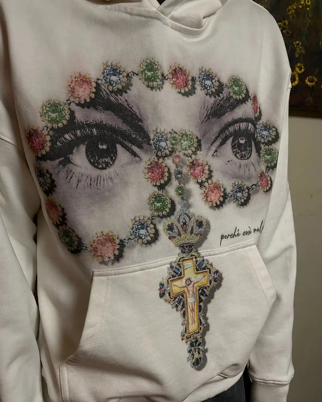 Gothic Eyes Print Sports Hoodie Main image