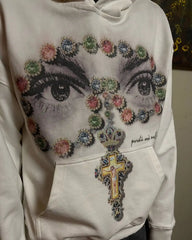 Gothic Eyes Print Sports Hoodie