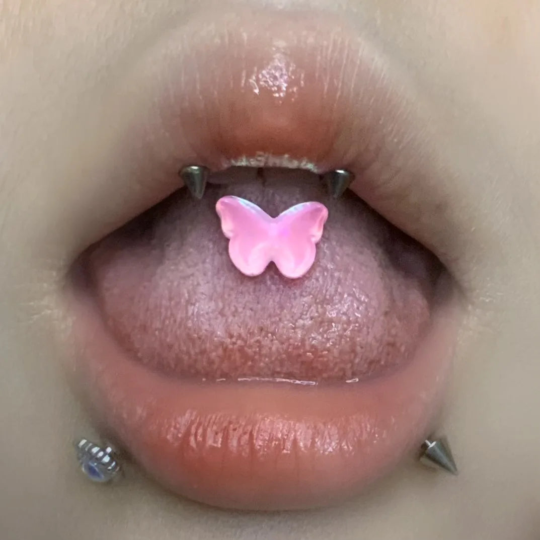 Super Soft Butterfly Flash Cute Tongue Ring