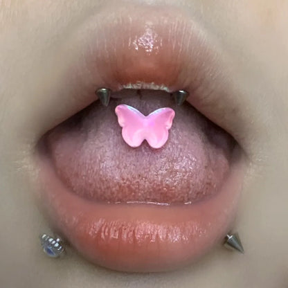 Super Soft Butterfly Flash Cute Tongue Ring