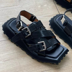 Gladiator Leather Gothic Platform Sandal