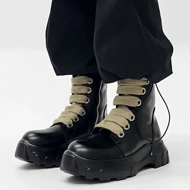 Autumn Motorcycle Gothic Platform Rock Boot