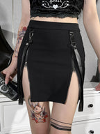 Zip Split High Waist Pencil Skirt