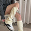 Gothic Lace-up Knitted Winter Sock