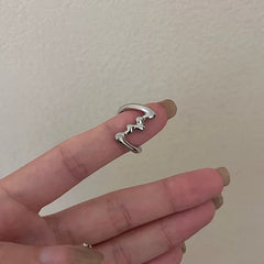 Irregular Copper Wave Gothic Ring