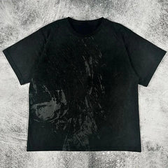 Artistic Print Loose Cotton T-shirt