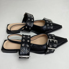 Big Size 43 Fashion Shallow Slingbacks Pointed Toe Flat