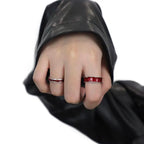 Y2K Red Drip Oil Gothic Ring