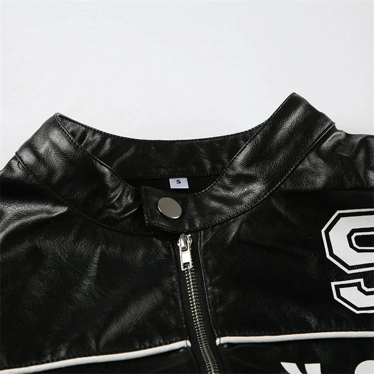 Button Zip Detail Crop Jacket
