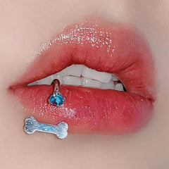 Threaded Bone Snake Lip Stud