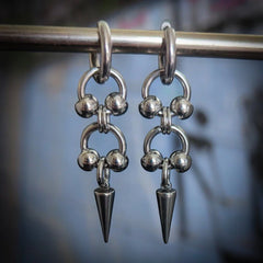 Silver Saturn 316L Stainless Steel Stud Earring