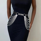 Plus Size Gothic Leather Harness Belt