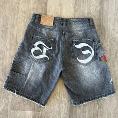 Hip Hop Embroidered Baggy Short