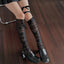 Gothic Strap Lace Ballet Sock