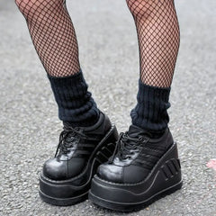 Vintage Gothic Lace-Up Platform Sneaker