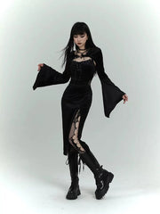 Black Slim Fit Midi Dress