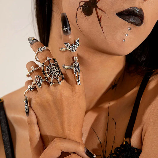 Punk Skeleton Spider Gothic Ring