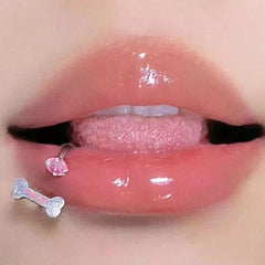 Threaded Bone Snake Lip Stud