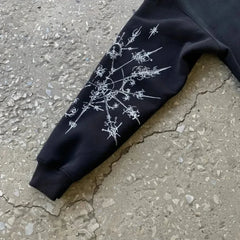 Gothic Pattern Print Casual Hoodie