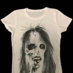 Aesthetic Letter Print Crop Cotton T-shirt
