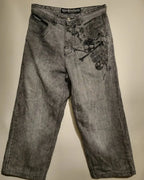 Gothic Skull Print High Waist Pant