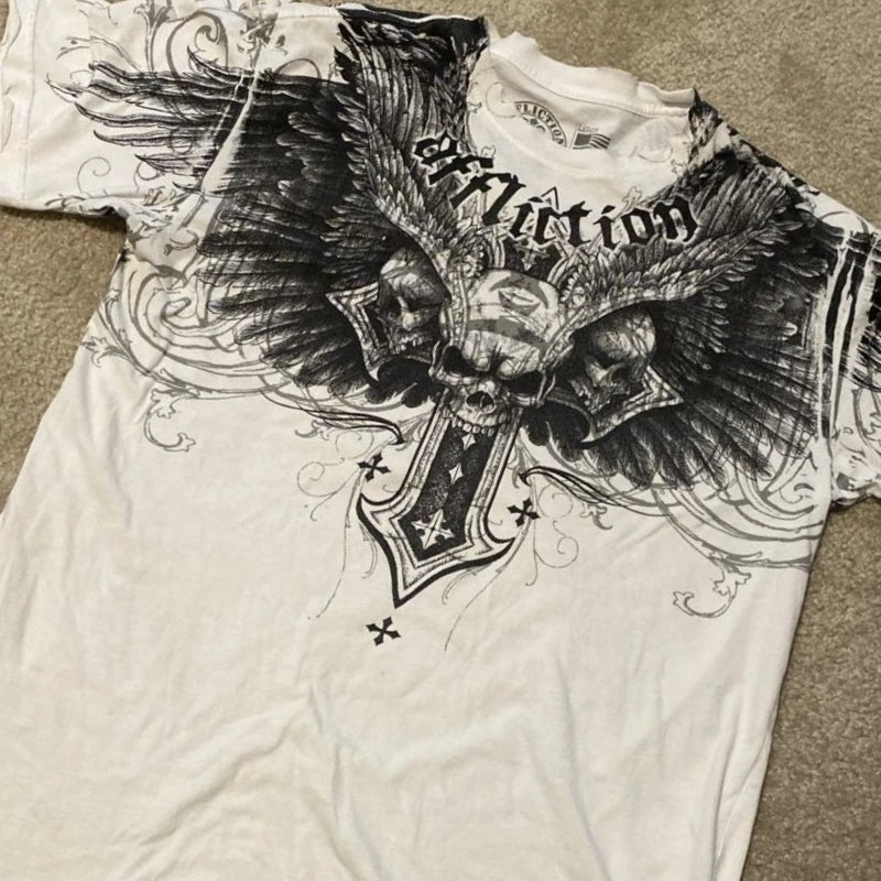 Retro Graphic Print Oversized T-shirt