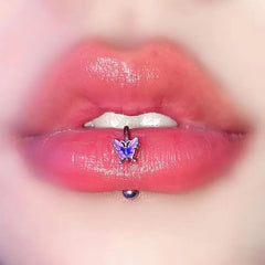 Butterfly Horseshoe BCR Lip Stud