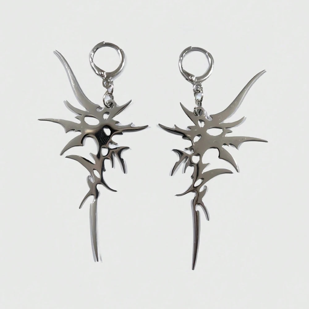 Vintage Crystal Cross Baroque Drop Earring