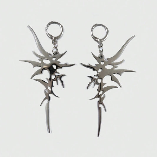 Vintage Crystal Cross Baroque Drop Earring