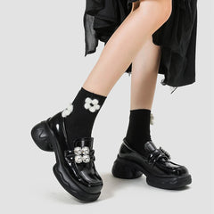 Chunky Leather Platform Casual Sneaker