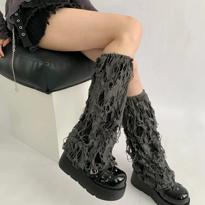 Gothic Ripped Punk Leg Sock