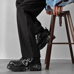 Punk Gothic Motorcycle Platform Sneaker