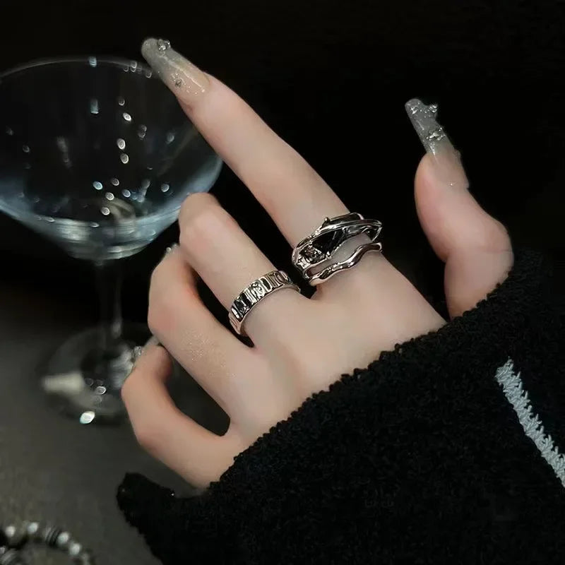 Vintage Gothic Red Crystal Cross Ring
