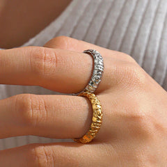 Stainless Steel Flower Gothic Ring