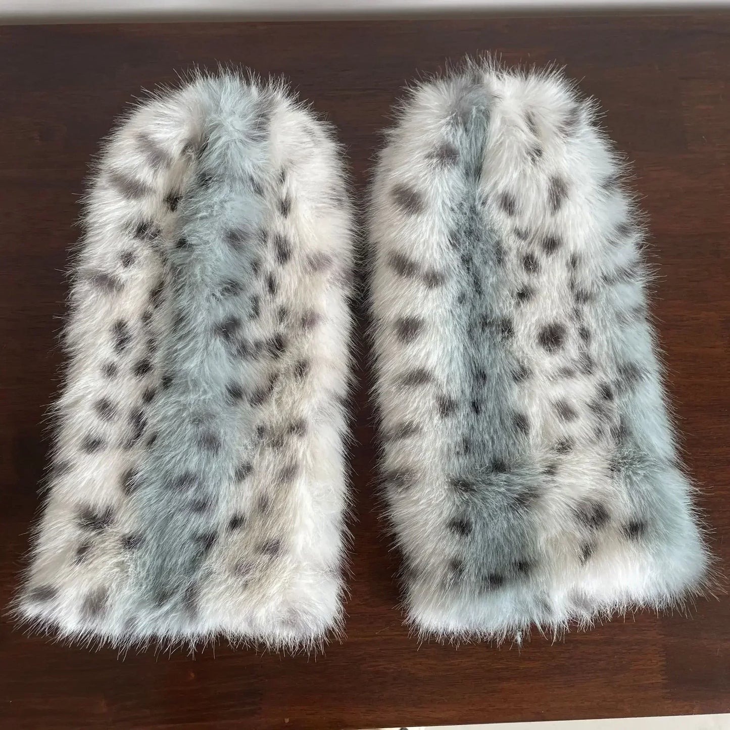 Gothic Leopard Fur Chain Belt Sock