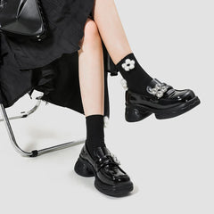 Chunky Leather Platform Casual Sneaker
