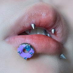 Sweet Crystal Titanium Steel Lip Stud