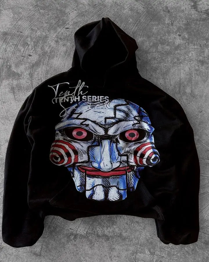 Gothic Retro Graphic Print Hoodie Main image
