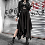 Irregular High Waist Long Skirt