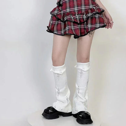 Gothic Broken Hole Punk Wide Sock
