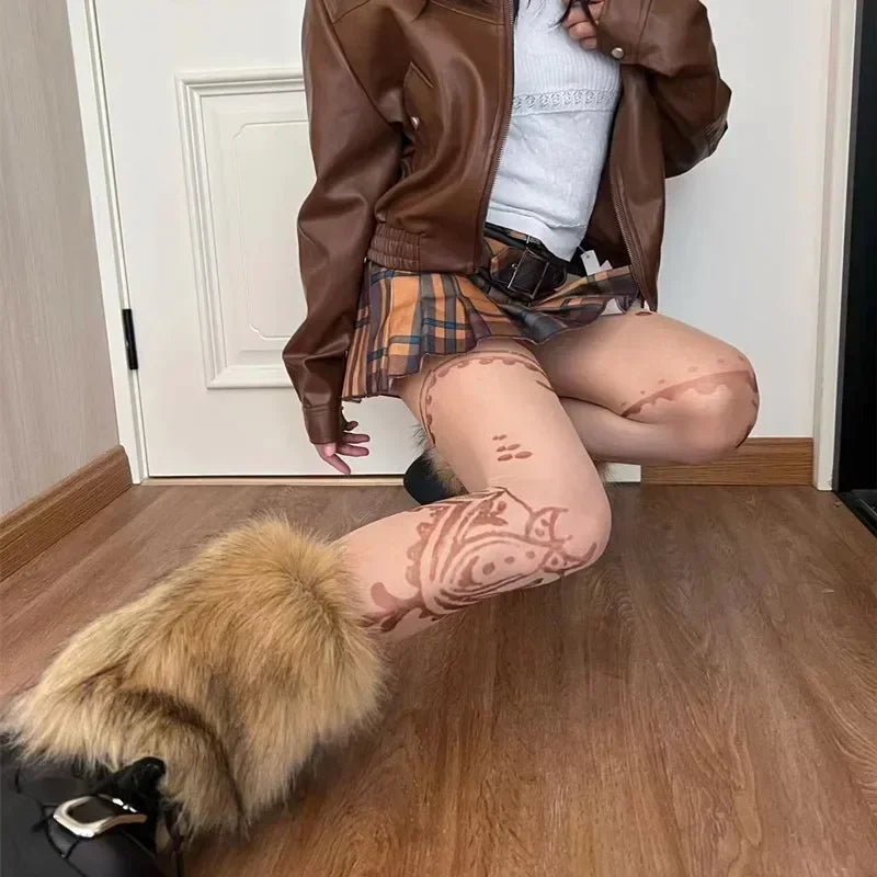 Gothic Imitation Fur Warm Leg Sock