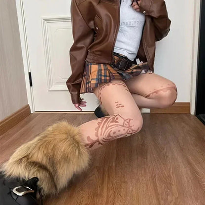 Gothic Imitation Fur Warm Leg Sock