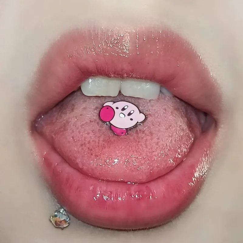 Cartoon Spike Anime Titanium Steel Tongue Ring