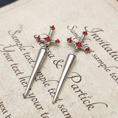 Vintage Dark Gothic Sword Dagger Punk Earring