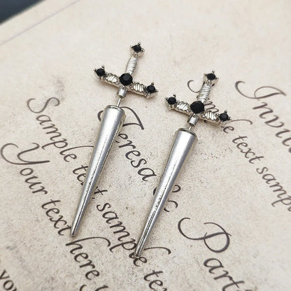 Vintage Dark Gothic Sword Dagger Punk Earring