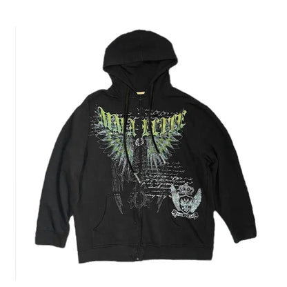 Gothic Print Pullover Sweater