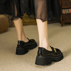 Leather Vintage Platform Loafer Sneaker