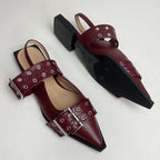 Big Size 43 Fashion Shallow Slingbacks Pointed Toe Flat