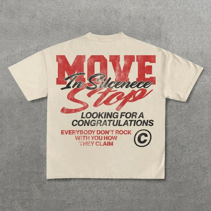 Hip Hop Letter Print Cotton Oversized T-shirt